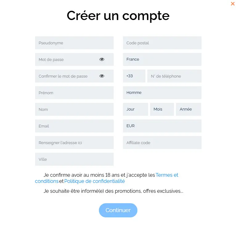 Proceso de registro ALEGREBET CASINO